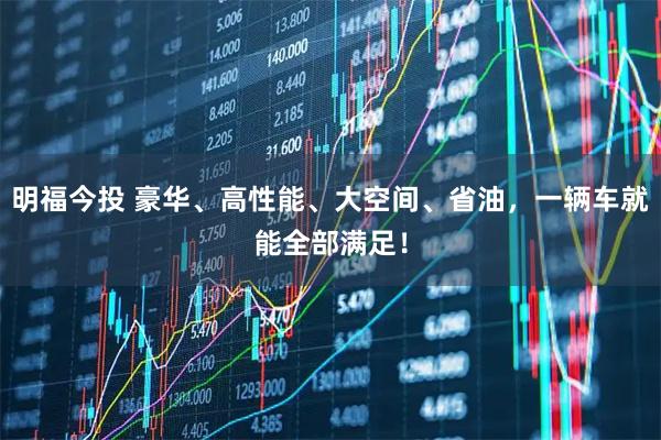 明福今投 豪华、高性能、大空间、省油，一辆车就能全部满足！