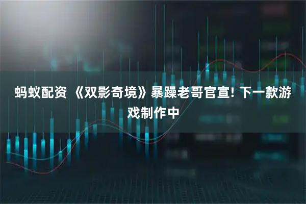 蚂蚁配资 《双影奇境》暴躁老哥官宣! 下一款游戏制作中