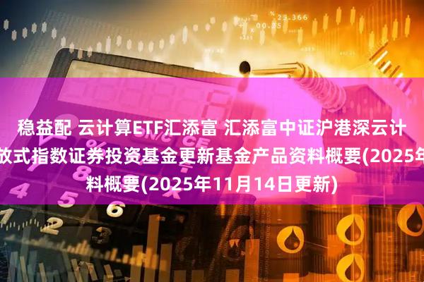 稳益配 云计算ETF汇添富 汇添富中证沪港深云计算产业交易型开放式指数证券投资基金更新基金产品资料概要(2025年11月14日更新)